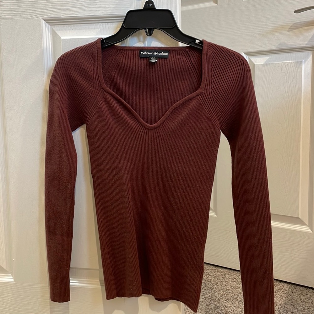Catherine MaLandrino Brown Long Sleeve Shirt